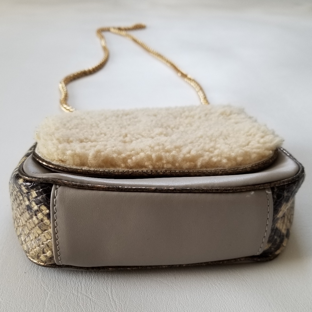 Sam Edelman Fur /Snakeskin Shoulder bag - Picture 8 of 12